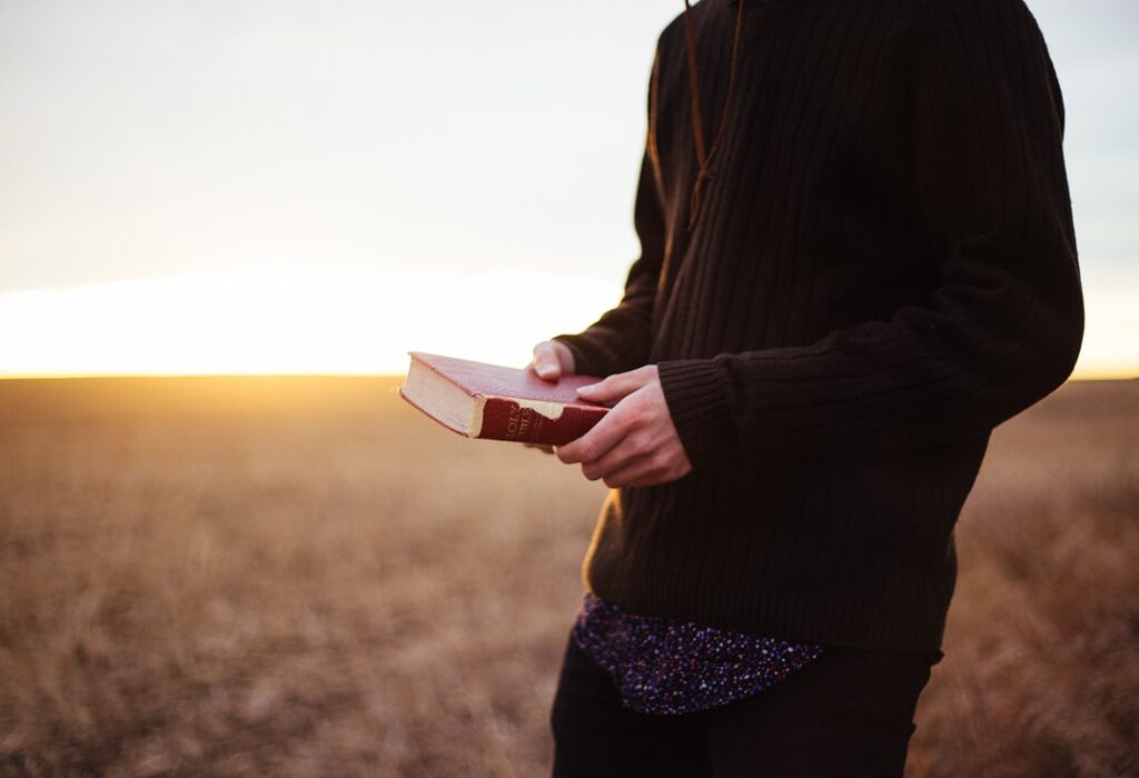 Man holding bible